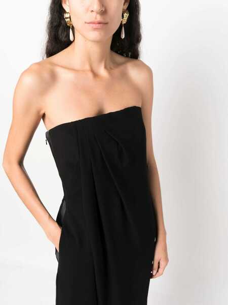 Salopete Max Mara Off-Shoulder Jumpsuit Bella With Satin Side Bands Black Femei (BM 15779177) 5