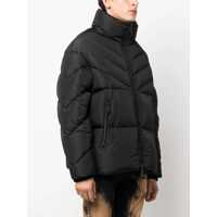Geci de iarna DSQUARED2 pentru Barbati - Geci de iarna DSQUARED2 Solid Color Quilted Down Jacket With Contrasting Logo Black Barbati (BM 15779195) - B-mall.ro