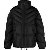 Geci de iarna Solid Color Quilted Down Jacket With Contrasting Logo Barbati