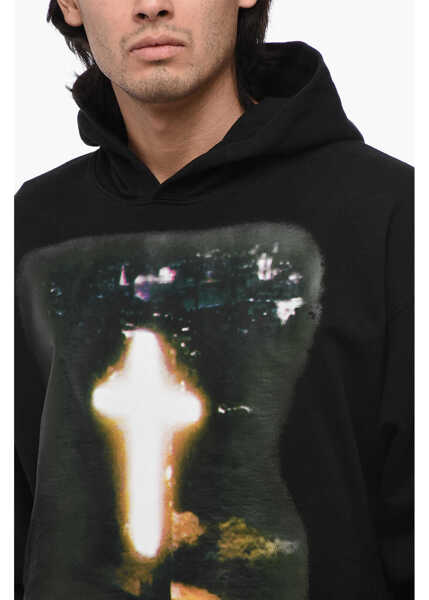 Bluze de trening 1989 STUDIO Cotton Hoodie Sweatshirt With Maxi Print Black Barbati (BM 15779969) 3