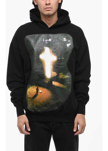 Bluze de trening 1989 STUDIO Cotton Hoodie Sweatshirt With Maxi Print Black Barbati (BM 15779969) 1