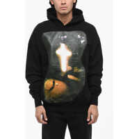 Bluze de trening Cotton Hoodie Sweatshirt With Maxi Print Barbati