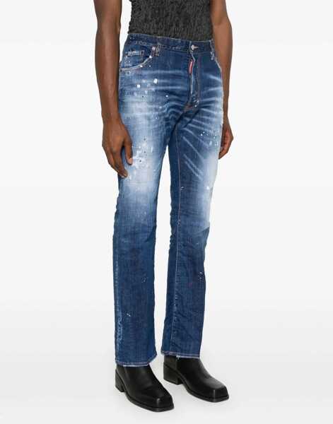Blugi drepti DSQUARED2 Vintage Effect Flare Bootcut Jeans 22Cm Blue Barbati (BM 15780101) 3
