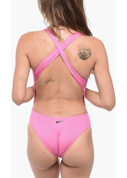 Costume de baie intregi Nike Swim Solid Color One-Piece Swimsuit With Crossed Straps Pink Femei (BM 15780224) 2