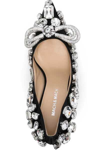 Pantofi cu toc MACH & MACH Double Bow Pumps BLACK Femei (BM 15780656) 4