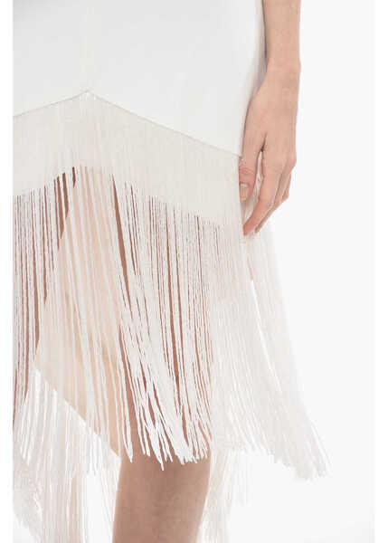 Rochii lungi Jil Sander Halterneck Dress With Beaded Fringes White Femei (BM 15780737) 3