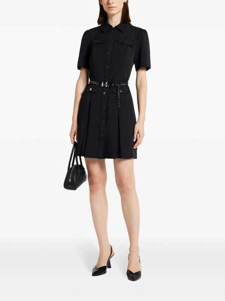 Rochii scurte Michael Kors CREPE SS MINI DRESS Black   Femei (BM 15781157) 2