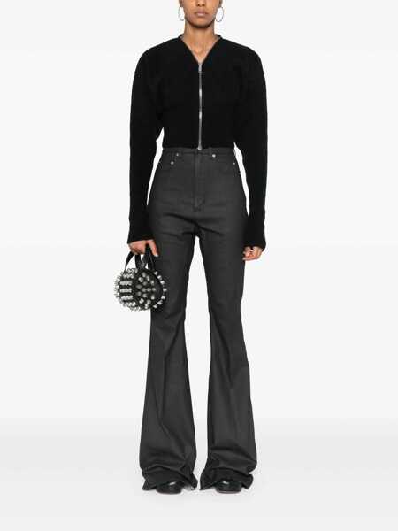 Cardigane Rick Owens Rick Owens Batwing Klaus Zip Cardigan Black Femei (BM 15782582) 2
