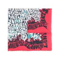 Esarfe Lanvin Scarf With Print And Fringed Edges Femei