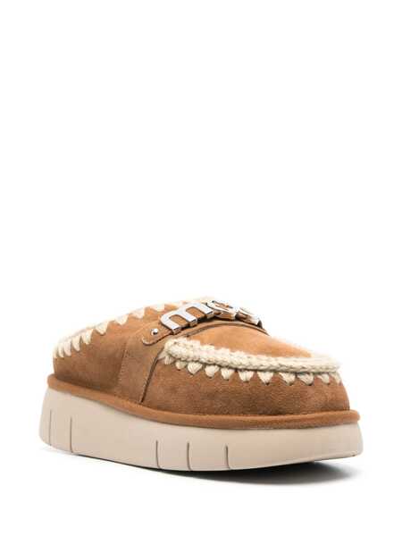 Sandale Mou Mou Bounce Clog Metal Logo Shoes BROWN Femei (BM 15788900) 2