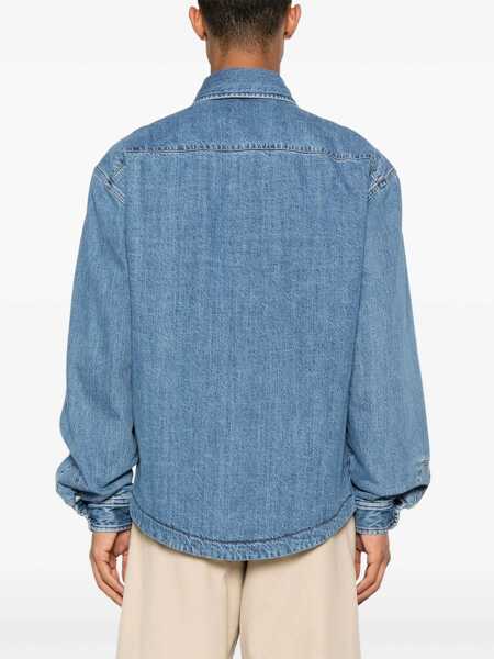 Camasi casual JACQUEMUS Boulanger Shirt BLUE Barbati (BM 15792089) 4