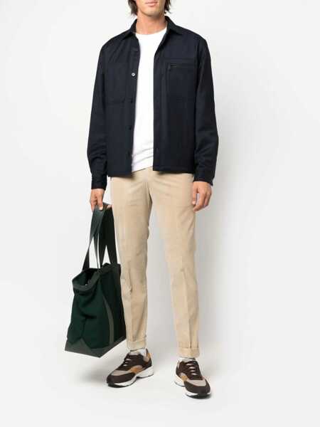 Pantaloni casual PT TORINO MASTER, Flat Front, Diagonal Pockets, Flap Back Pockets, Turn-Up Beige Barbati (BM 15800207) 2