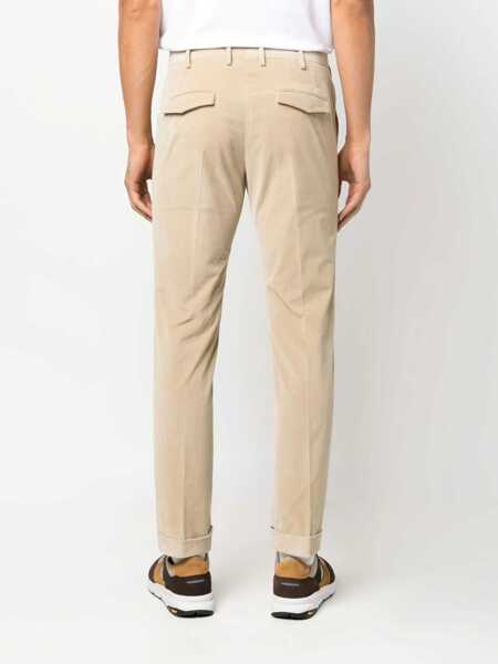 Pantaloni casual PT TORINO MASTER, Flat Front, Diagonal Pockets, Flap Back Pockets, Turn-Up Beige Barbati (BM 15800207) 4