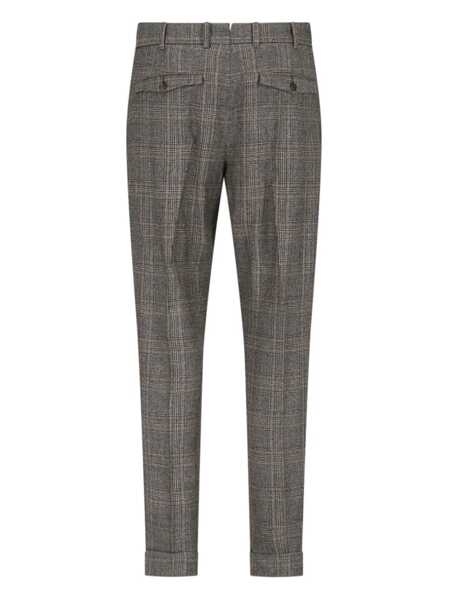 Pantaloni casual PT TORINO REBEL 1 Pleat, Diagonal Pockets, Flap Back Pockets Gray Barbati (BM 15800216) 2