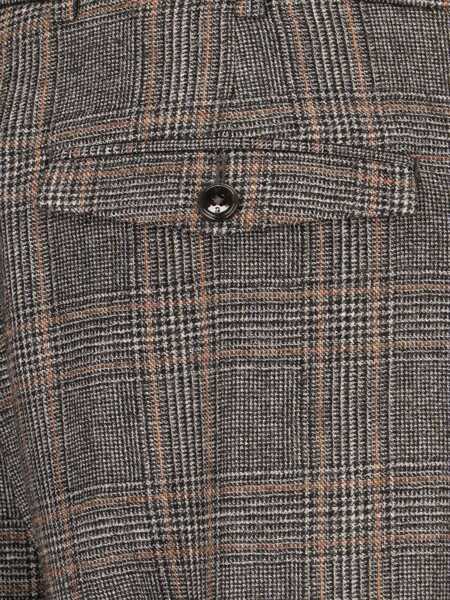 Pantaloni casual PT TORINO REBEL 1 Pleat, Diagonal Pockets, Flap Back Pockets Gray Barbati (BM 15800216) 4