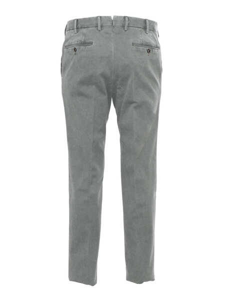 Pantaloni casual PT TORINO SLIM, Flat Front, Diagonal Pockets Green Barbati (BM 15800225) 2