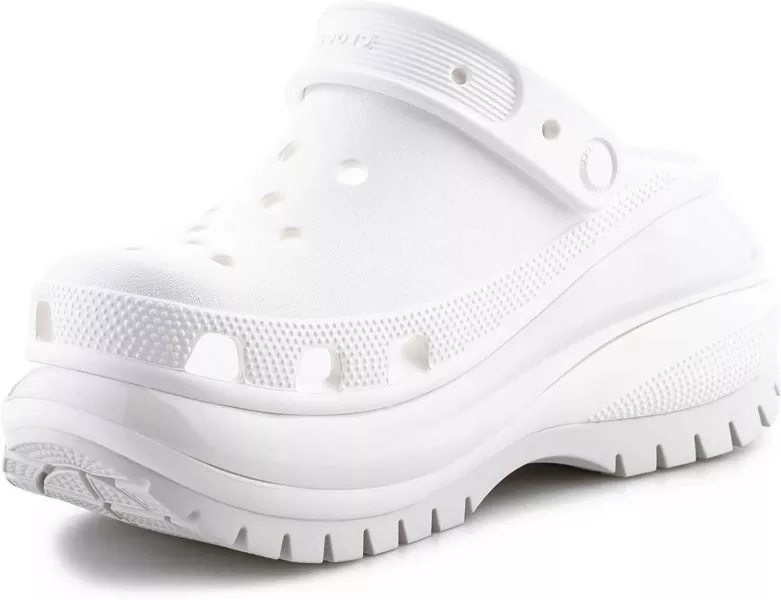 Slapi Crocs Mega Crush Clog White blanc White Femei (BM 15802421) 3