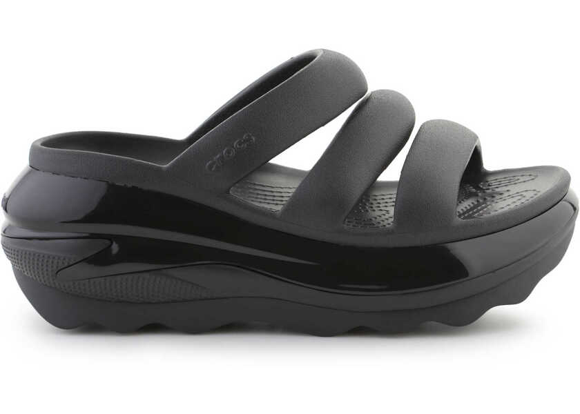 Slapi Crocs Mega Crush Triple Strap black noir Black Femei (BM 15802424) 6