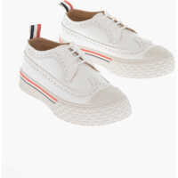 Sneakers Derby-Like Hammered Leather Sneakers With Brogues Details Femei