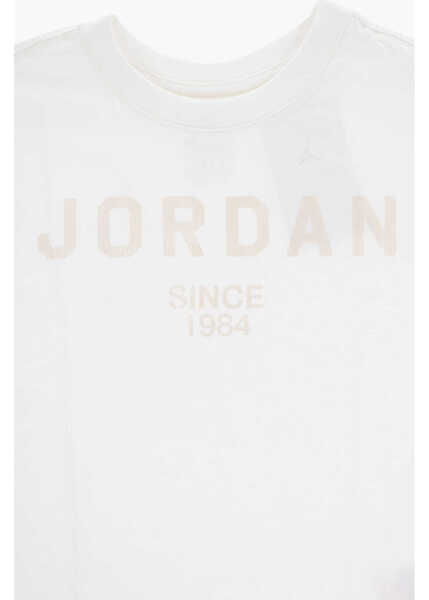 Tricouri Nike Air Jordan Logo Printed Crew-Neck T-Shirt White Baieti (BM 15802607) 2
