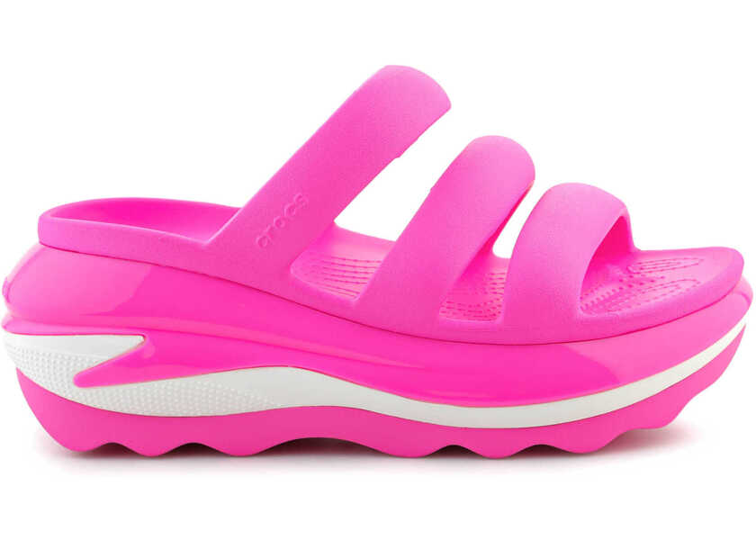 Slapi Crocs Mega Crush Triple Strap Pink crush Pink Femei (BM 15802778) 6
