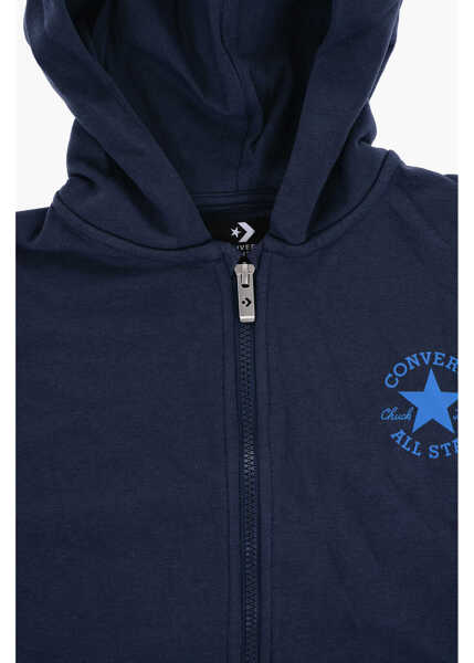 Bluze de trening Converse All Star Chuck Taylor Hoodie Sustainable With Zip Closure Blue Baieti (BM 15802844) 2