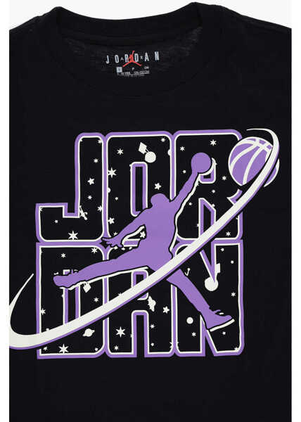 Tricouri Nike Air Jordan Printed Flight Galaxy Glow Crew-Neck T-Shirt Black Baieti (BM 15802856) 2