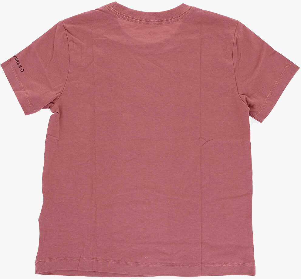 Tricouri Converse All Star Chuck Taylor Printed Crew-Neck T-Shirt Pink Baieti (BM 15802862) 3