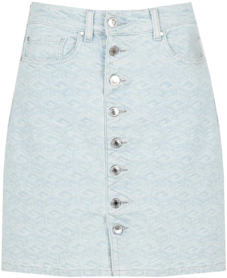 Fuste casual GUESS W2PD0G Niebieski Femei (BM 15803006) 5