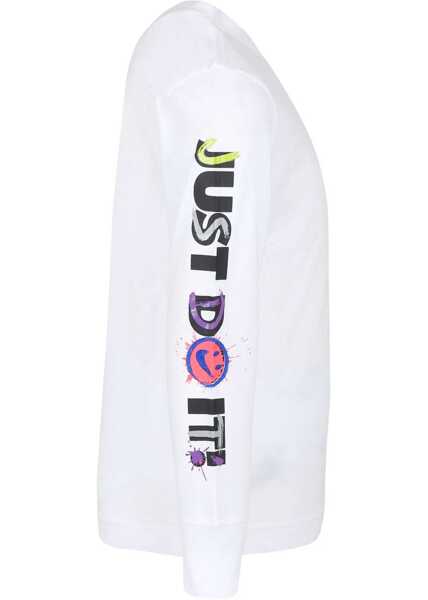 Tricouri Nike Long Sleeved Express Yourself Crew-Neck T-Shirt White Baieti (BM 15803093) 3