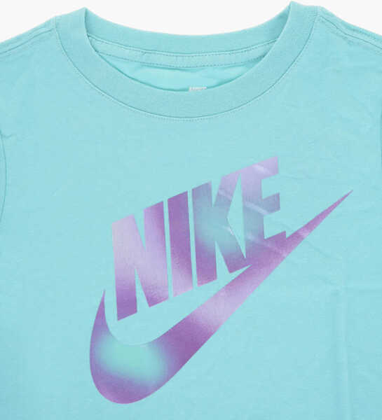 Tricouri Nike Solid Color Crew-Neck T-Shirt With Gradient Logo Light Blue Baieti (BM 15803096) 2