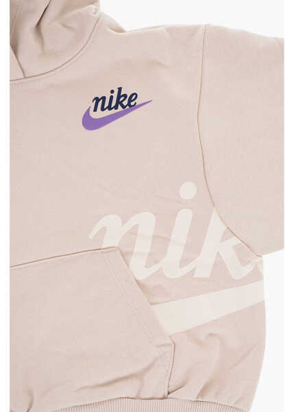 Hanorace Nike Cotton Printed New Impressions Graphic Sweatshirt Beige Baieti (BM 15803102) 2