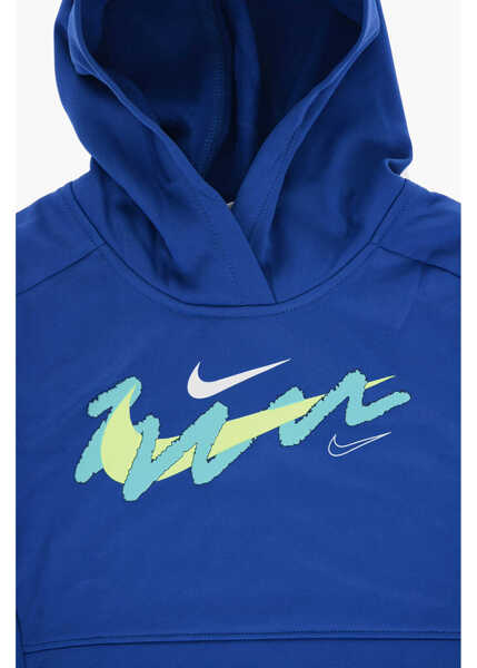 Bluze de trening Nike Solid Color Hoodie With Embossed Print Blue Baieti (BM 15803105) 2