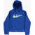 Nike Solid Color Hoodie With Embossed Print Blue