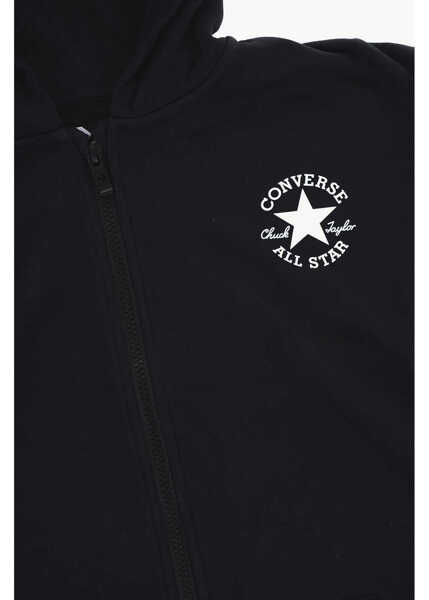 Bluze de trening Converse All Star Chuck Taylor Hoodie Sustainable With Zip Closure Black Baieti (BM 15803282) 2