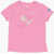 Nike Solid Color Crew-Neck T-Shirt With Gradient Logo Pink