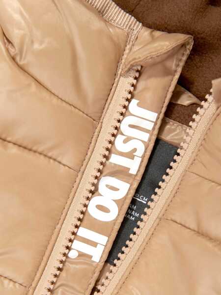 Jachete Nike Solid Color Padded Jacket With Fleeced-Inner Beige Fete (BM 15803405) 4