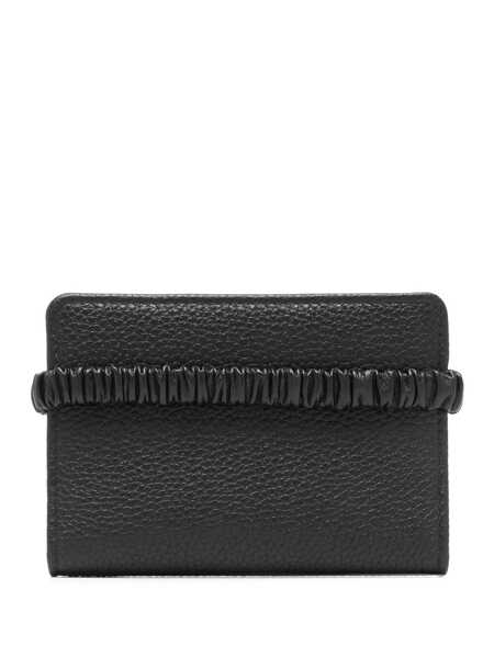 Portofele Miu Miu Miu Miu Logo-Plaque Matelass-Effect Wallet Black Femei (BM 15805508) 2