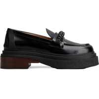 Mocasini Leather Loafers With Braided Detail And Heel 6Cm Femei