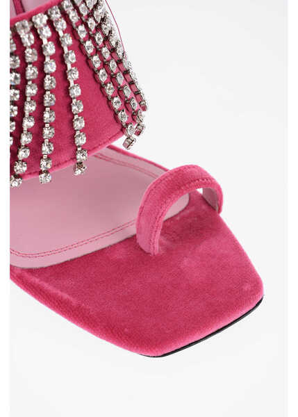 Papuci NODALETO Jewels Embellished Leather Bulla Ppreston Sabot 9Cm Pink Femei (BM 15812576) 4