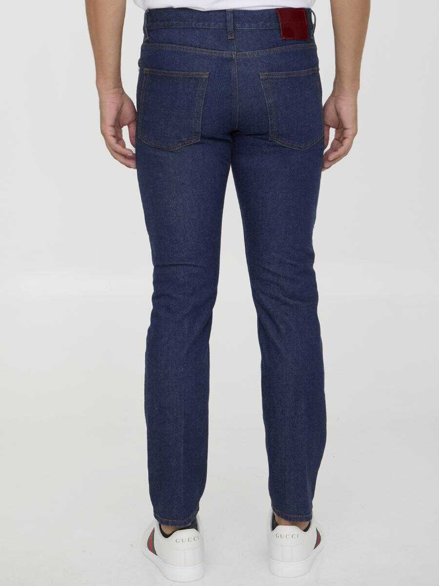 Blugi Gucci Jeans With Web Detailing BLUE Barbati (BM 15815561) 4
