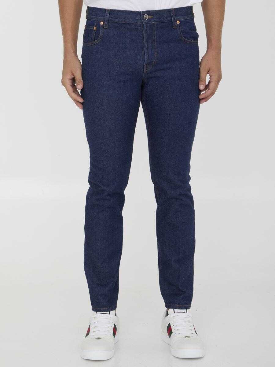 Blugi Gucci Jeans With Web Detailing BLUE Barbati (BM 15815561) 1