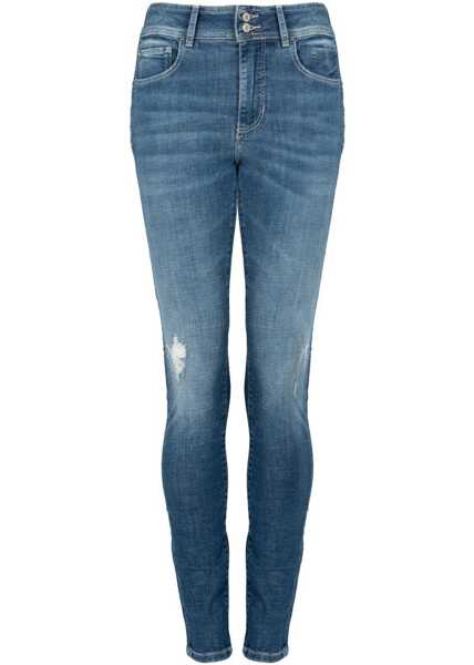 Pantaloni casual GUESS Skinny High W2GA34D3ZTL Niebieski Barbati (BM 15825506) 5