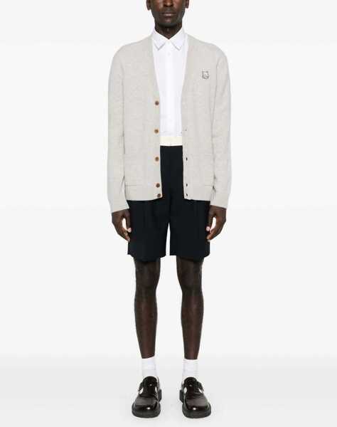 Camasi casual MAISON KITSUN Fox Patch Shirt WHITE Barbati (BM 15825602) 2