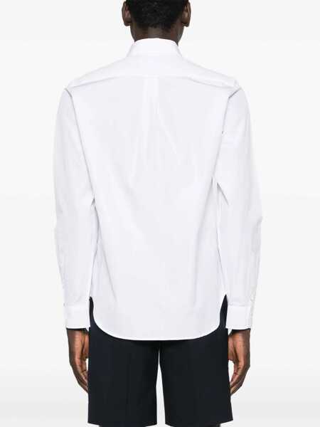 Camasi casual MAISON KITSUN Fox Patch Shirt WHITE Barbati (BM 15825602) 4