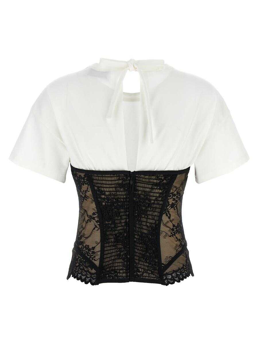 Topuri GIUSEPPE DI MORABITO Giuseppe Di Morabito Lace Bodice Insert Top Multicolor Femei (BM 15825794) 3