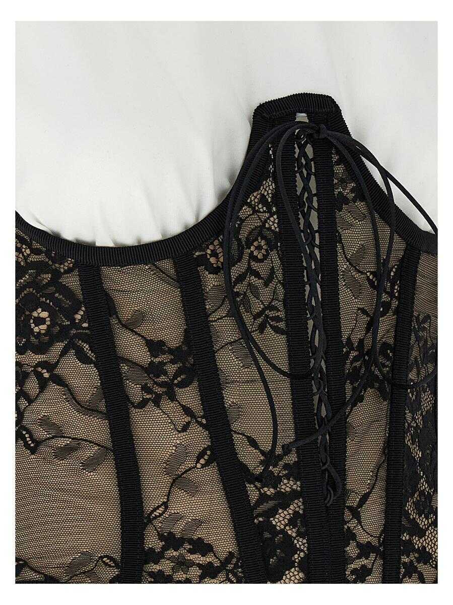 Topuri GIUSEPPE DI MORABITO Giuseppe Di Morabito Lace Bodice Insert Top Multicolor Femei (BM 15825794) 5
