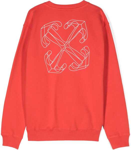 Hanorace Off-White Arrow Stitched Crewneck RED Baieti (BM 15827663) 2
