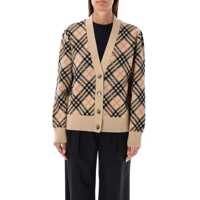 Cardigane Burberry Check Cashmere Cardigan Femei