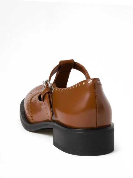 Sneakers Miu Miu Miu Miu Brushed Leather T-Strap Brogue Shoes TABACCOAVORIO Femei (BM 15830711) 3